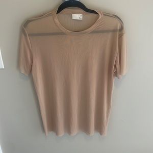 Nude Mesh Aritzia shirt